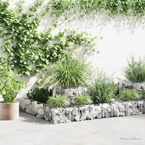 Jardini�re en gabion Acier galvanis� 120x120x20 cm