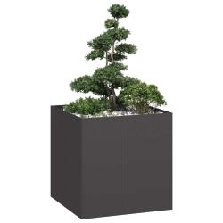Jardini&egrave;re noir 80x80x80 cm acier