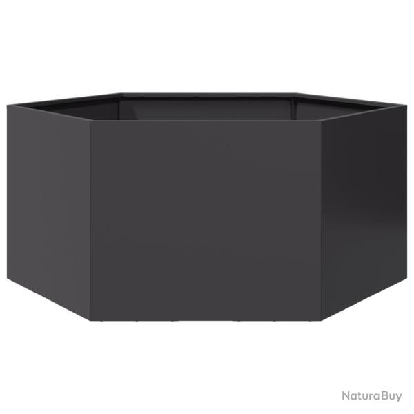Jardini�re noir hexagone 104x90x45 cm acier