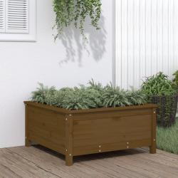 Jardini&egrave;re marron miel 82,5x82,5x39 cm bois massif de pin alsavelo