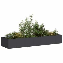 Jardini&egrave;re noir 280x80x40 cm acier