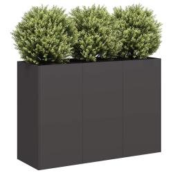 Jardini&egrave;re noir 120x40x80 cm acier lamin&eacute; &agrave; froid