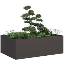 Jardini&egrave;re noir 120x80x40 cm acier