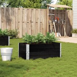 Jardini&egrave;re noir 100x50 cm bois massif de pin