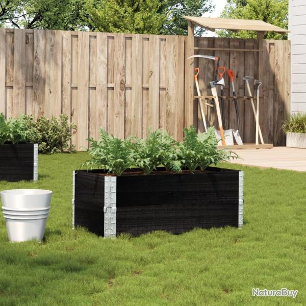 Jardini�re noir 100x50 cm bois massif de pin