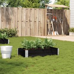 Jardini&egrave;re noir 100x50 cm bois massif de pin