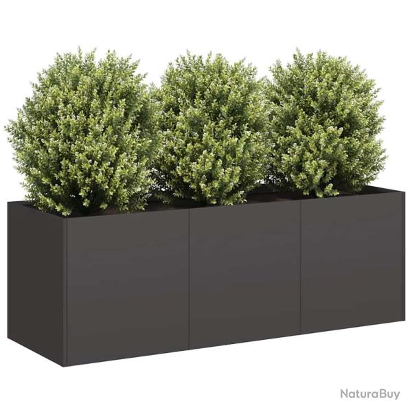 Jardini�re noir 120x40x40 cm acier lamin� � froid