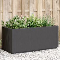 Jardini&egrave;re gris fonc&eacute; 80x36x35 cm PP alsavelo