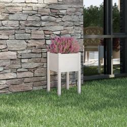 Jardini&egrave;re d'ext&eacute;rieur Blanc 40x40x70 cm Bois de pin massif