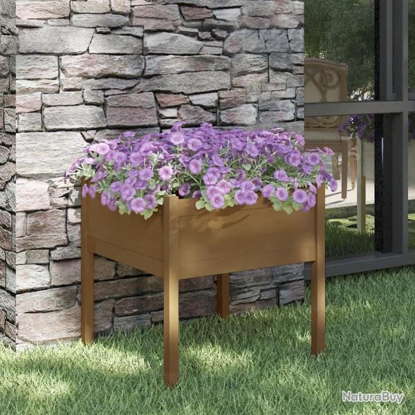 Jardini�re d'ext�rieur Marron miel 70x70x70 cm Pin massif