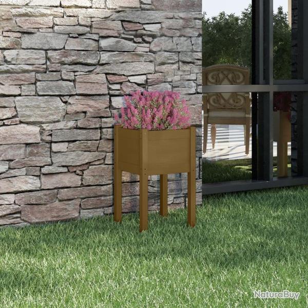 Jardini�re d'ext�rieur Marron miel 40x40x70 cm Pin massif