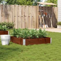 Jardini&egrave;re marron 100x100 cm bois massif de pin