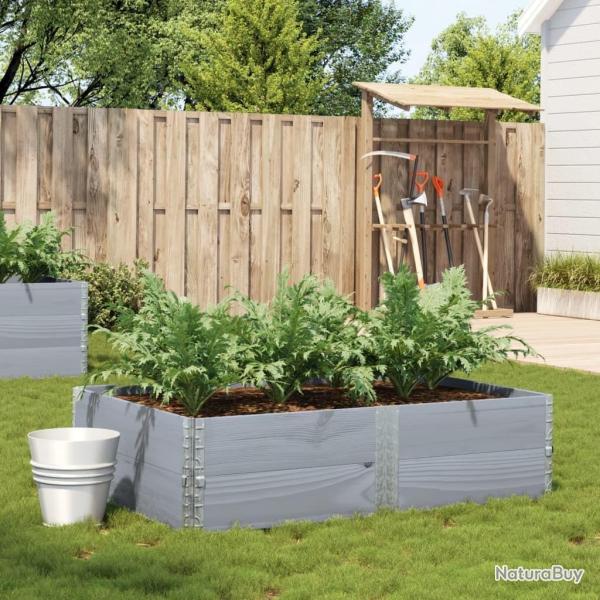 Jardini�re gris 150x100 cm bois de pin massif