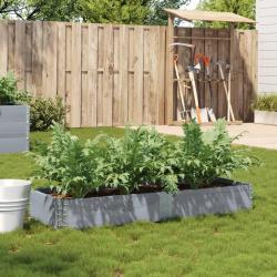 Jardini&egrave;re gris 150x50 cm bois massif de pin