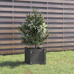 Jardini&egrave;re d'ext&eacute;rieur Gris 31x31x31 cm Bois de pin massif