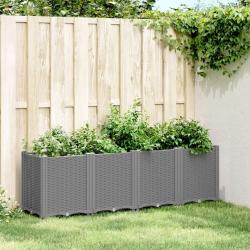 Jardini&egrave;re gris clair 160x40x53 cm polypropyl&egrave;ne