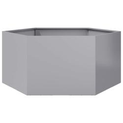 Jardini&egrave;re hexagone 104x90x45 cm acier galvanis&eacute;