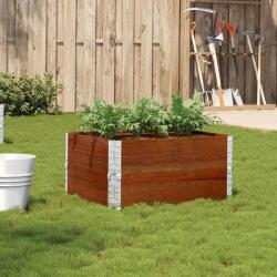 Jardini&egrave;re marron 80x60 cm bois massif de pin