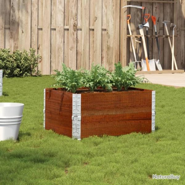 Jardini�re marron 80x60 cm bois massif de pin