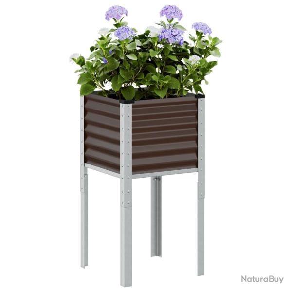 Jardini�re marron 45x45x88 cm acier