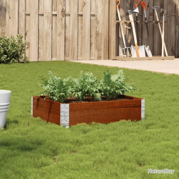 Jardini�re marron 80x60 cm bois massif de pin