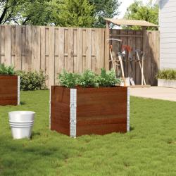Jardini&egrave;re marron 80x60 cm bois massif de pin