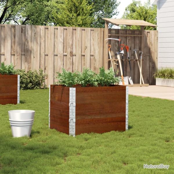 Jardinire marron 80x60 cm bois massif de pin alsavelo