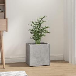 Jardini&egrave;re Gris b&eacute;ton 40x40x40 cm Bois d'ing&eacute;nierie