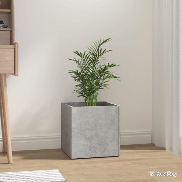 Jardini�re Gris b�ton 40x40x40 cm Bois d'ing�nierie