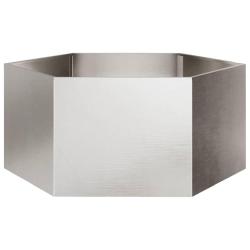 Jardini&egrave;re hexagone 104x90x45 cm acier inoxydable