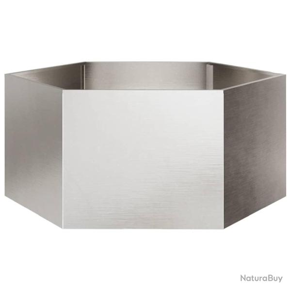 Jardini�re hexagone 104x90x45 cm acier inoxydable