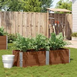 Jardini&egrave;re marron 150x50 cm bois massif de pin