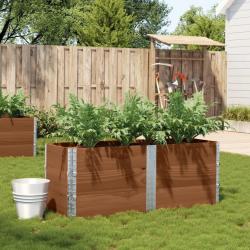 Jardini&egrave;re marron 150x50 cm bois massif de pin
