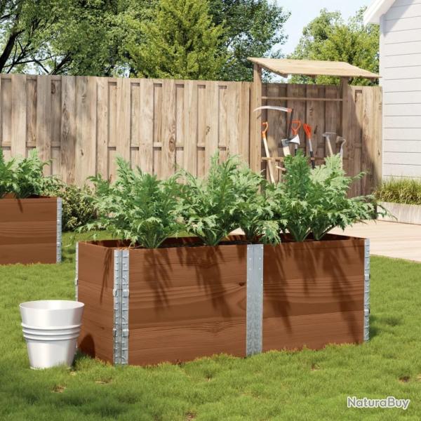 Jardini�re marron 150x50 cm bois massif de pin alsavelo