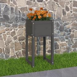 Jardini&egrave;re Gris 40x40x81 cm Bois massif de pin alsavelo