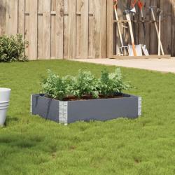 Jardini&egrave;re gris 80x60 cm bois massif de pin