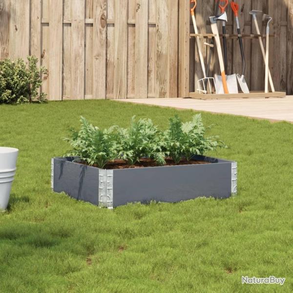 Jardini�re gris 80x60 cm bois massif de pin