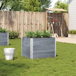 Jardini&egrave;re gris 80x60 cm bois massif de pin