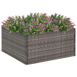 Jardini&egrave;re Gris 80x80x40 cm R&eacute;sine tress&eacute;e