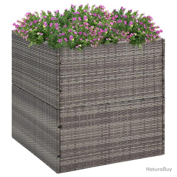 Jardini�re Gris 80x80x80 cm R�sine tress�e alsavelo