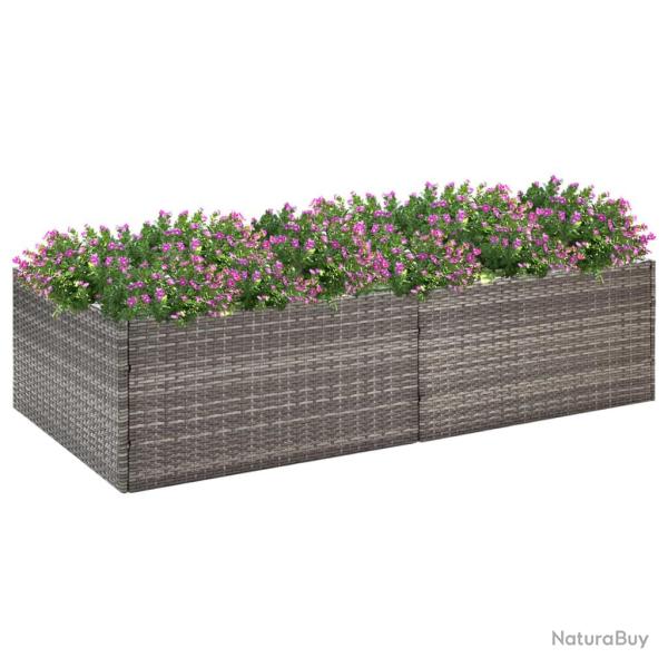 Jardinire Gris 157x80x40 cm Rsine tresse alsavelo