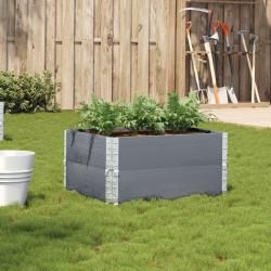 Jardini&egrave;re gris 80x60 cm bois massif de pin