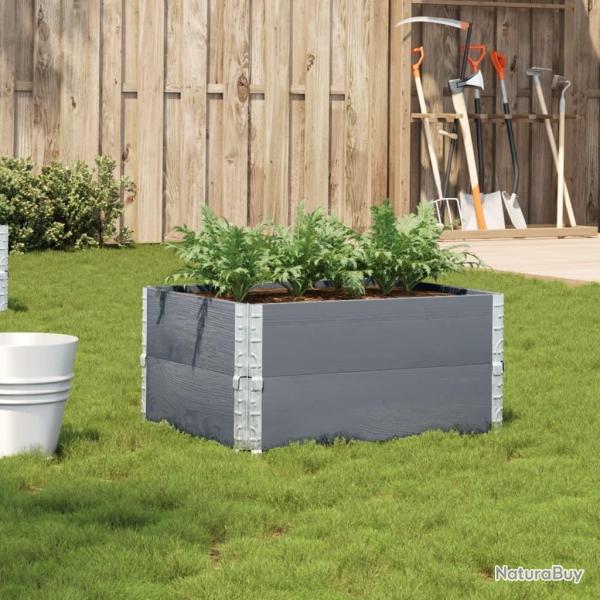 Jardini�re gris 80x60 cm bois massif de pin