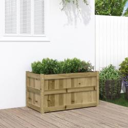 Jardini&egrave;re d'ext&eacute;rieur 90x50x50 cm bois de pin impr&eacute;gn&eacute; alsavelo