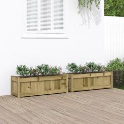 Jardini&egrave;res 2 pcs bois de pin impr&eacute;gn&eacute; alsavelo