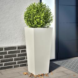 Jardini&egrave;res 2 pcs blanc 35x35x75 cm acier