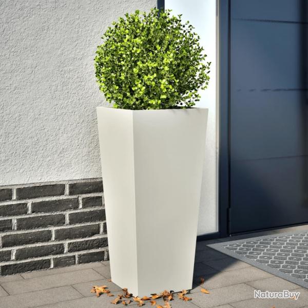 Jardini�res 2 pcs blanc 35x35x75 cm acier