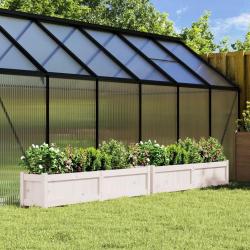 Jardini&egrave;res 2 pcs blanc bois de pin massif alsavelo