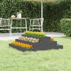 Jardini&egrave;re Gris 80x80x27 cm Bois massif de pin
