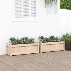 Jardini&egrave;res 2 pcs bois de pin massif